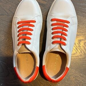 Jack Rogers White Sneakers with Red Laces
